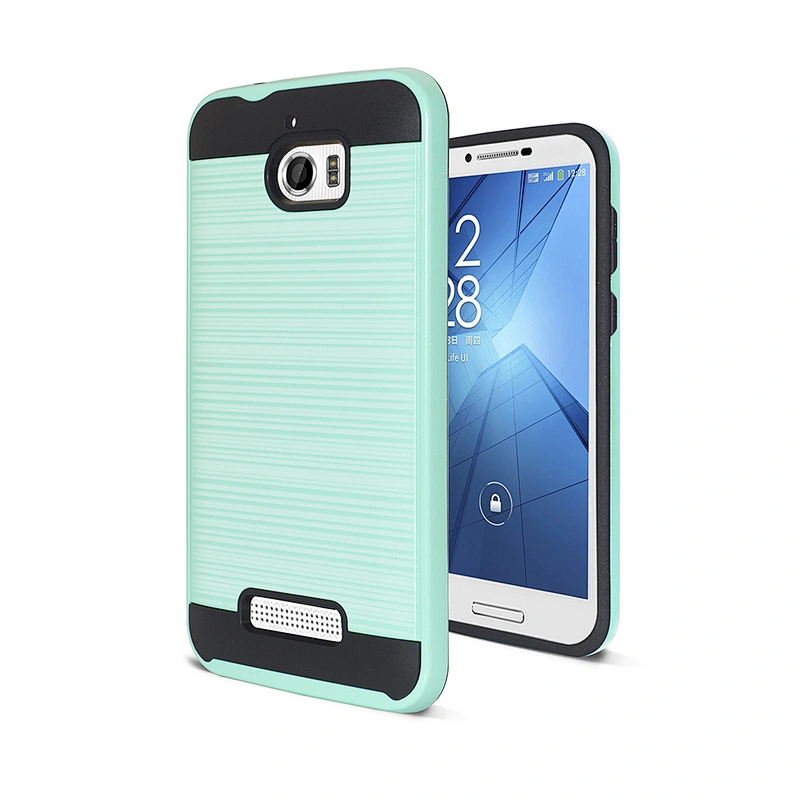 Factory free sample cell phone case hair line brushed metal combo case for Coolpad 3632/Defiant