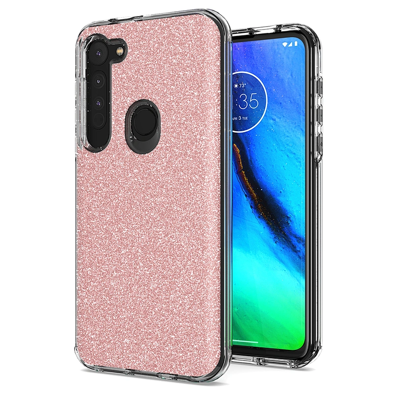 Wholesale 3 in 1 Flash Paper Shiny Case Phone Covers For Motorola Moto G8 E7 G8 Power lite E6S