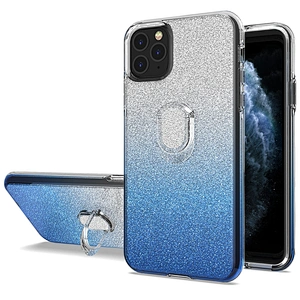 Custom new design Transparent TPU gradint PC glitter phone case for IPhone 12 mini pro max