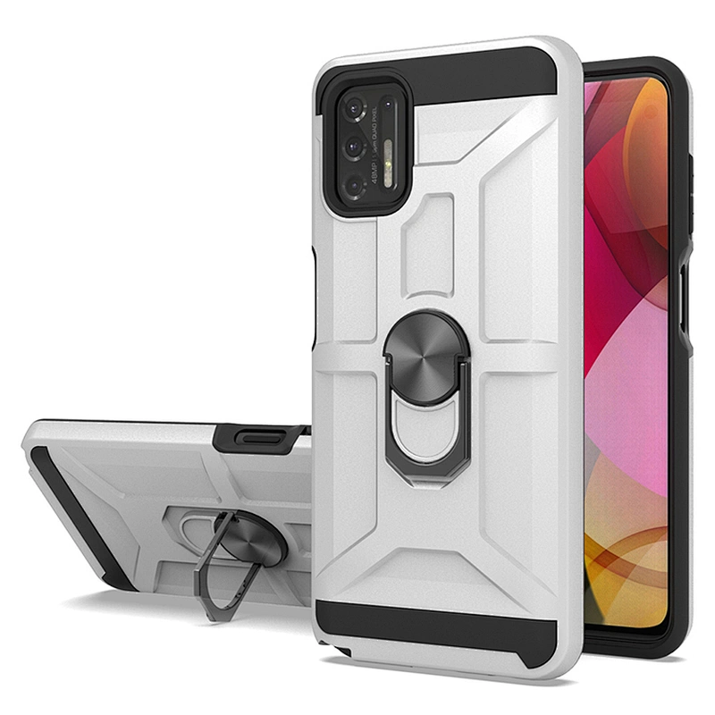 Fashion Custom Logo Cell Back Cases Rotation Ring Phone Cover For Motorola G Stylus 2021 Play Power