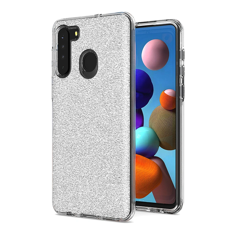 Girls Shiny Bling Cell Cover 3 in 1 Glitter Phone Cases For Samsung A02S A32 M51 A12 A52 A72