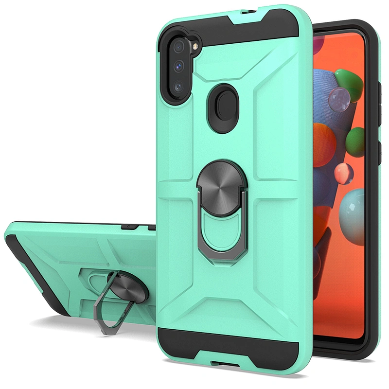 Keep your screen safty 2 in 1 phone case with ring for Samsung Galaxy A11 A21 A51 A71