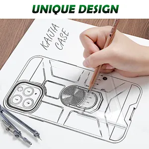 Matte Finish Cell Phone Case With Ring Kickstand for Apple iPhone 7 8 9 SE 11 Pro Max