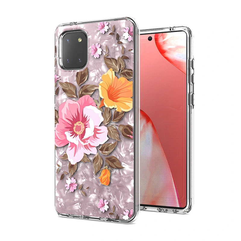 3 in 1 fashion design phone case with pink color shell paper hard protective case for Samsung A21 A11 A51 A71 A81
