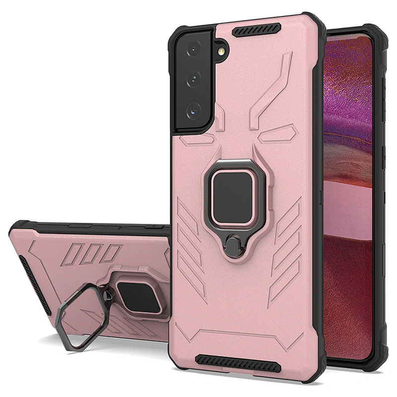 Mobile back cover 360 degree rotating metal ring holder phone case for samsung S21 ultra plus