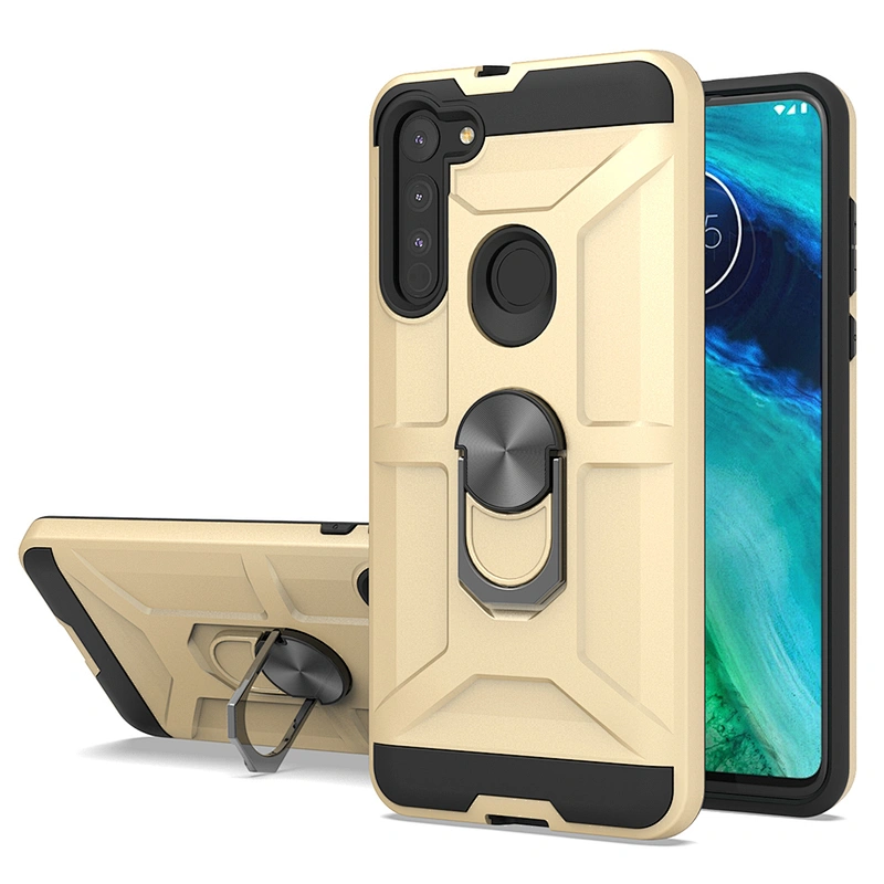 New arrival metallic ring holder back cover case para celular ring case for Motorola G8 Power plus