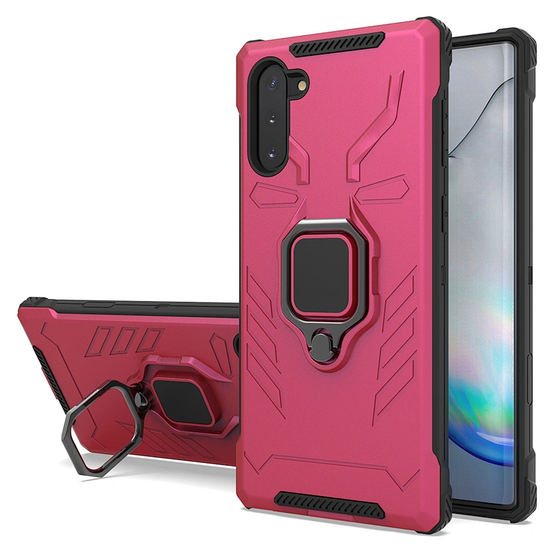 Magnetic ring kickstand mobile phone case back shell for Samsung Note 10 Plus 20 Ultra