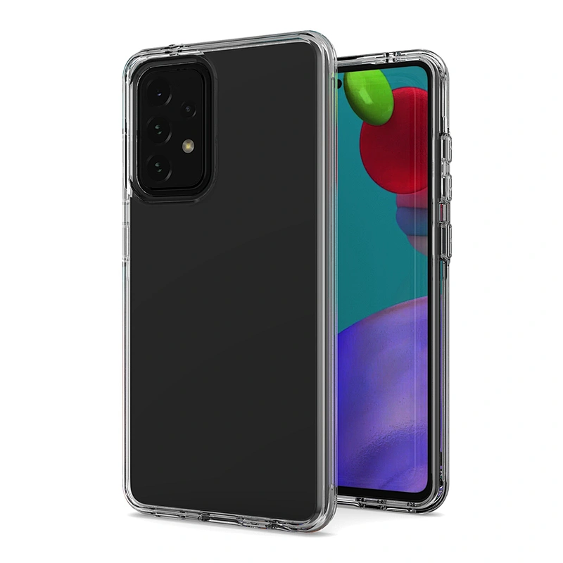 Wholesale price transparent 2 in 1 mobile cover phones case for Samsung A72 A12 A32 A52
