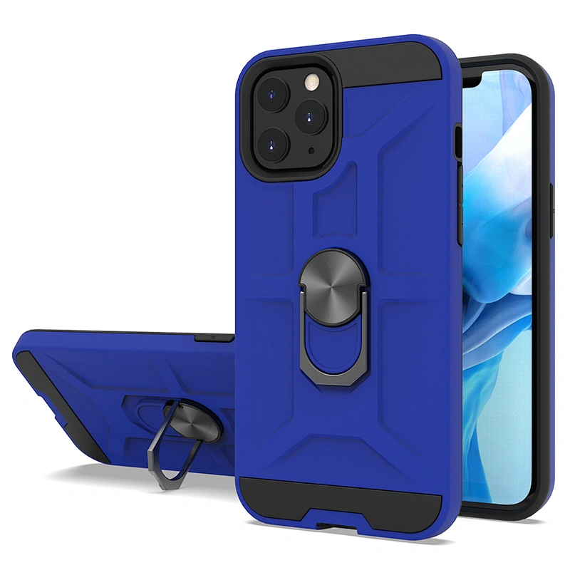 Anti scratch estuches mobile phone case with metal ring kickstand for iPhone 11 12 Pro Max