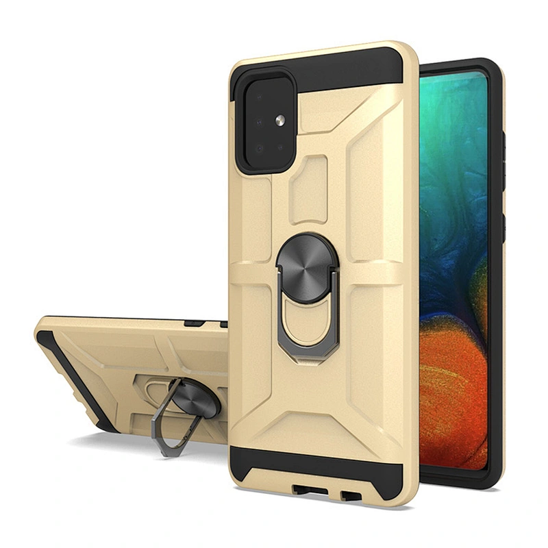 Anti knock magnetic metal ring TPU case custom phone cover for SAMSUNG A71 A80 A01 A11 A40