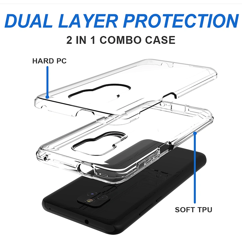 Double layer transparent bulk phones case covers cover for Mototola G Power Stylus Play 2021