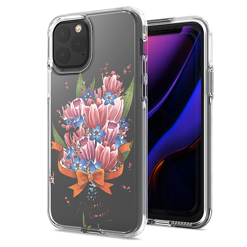Logo Custom Flower Transparent Mobile Phone Case For iPhone 6 7 8 Plus X XS XR 11 Pro Max