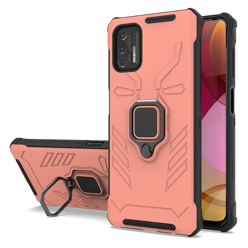 Anti shock holder back cover phone cases with metal ring stand for Mototola G Play Power Stylus 2021