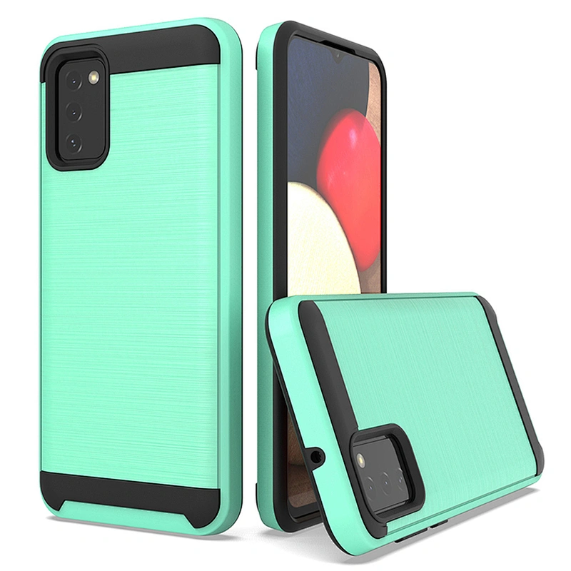 Sitemail fundas para celulares brushed metal phone case back cover for Samsung A02S A12 A32 A52 A72