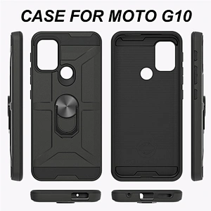 New model kickstand phone case cover fundas with ring holder for MOTO G10 G30 E7 Power 2021 Edge S