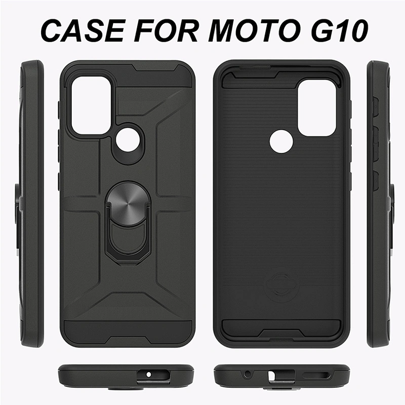 New model kickstand phone case cover fundas with ring holder for MOTO G10 G30 E7 Power 2021 Edge S
