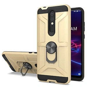 Hot selling double layer Metal ring kickstand cell phone case back cover for Coolpad legacy brisa