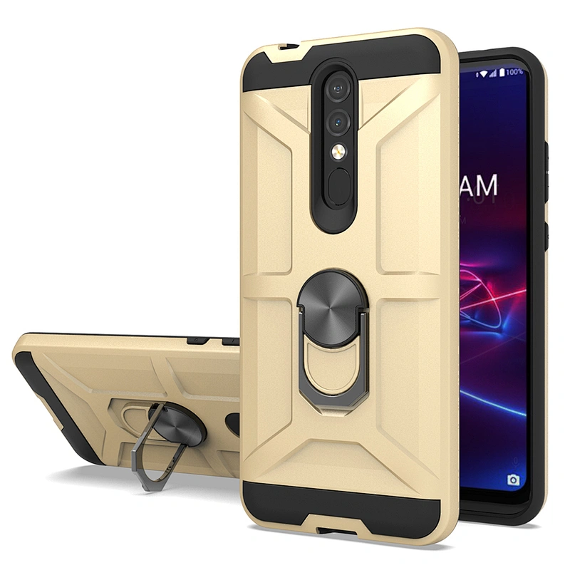 Hot selling double layer Metal ring kickstand cell phone case back cover for Coolpad legacy brisa