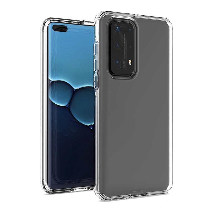 Double layer transparent tpu pc material HD mobile phones back shell for Huawei P40 Lite