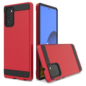Non-slip Brushed Texture TPU PC Combo Phone Case for Samsung Note10 Plus 20 Ultra