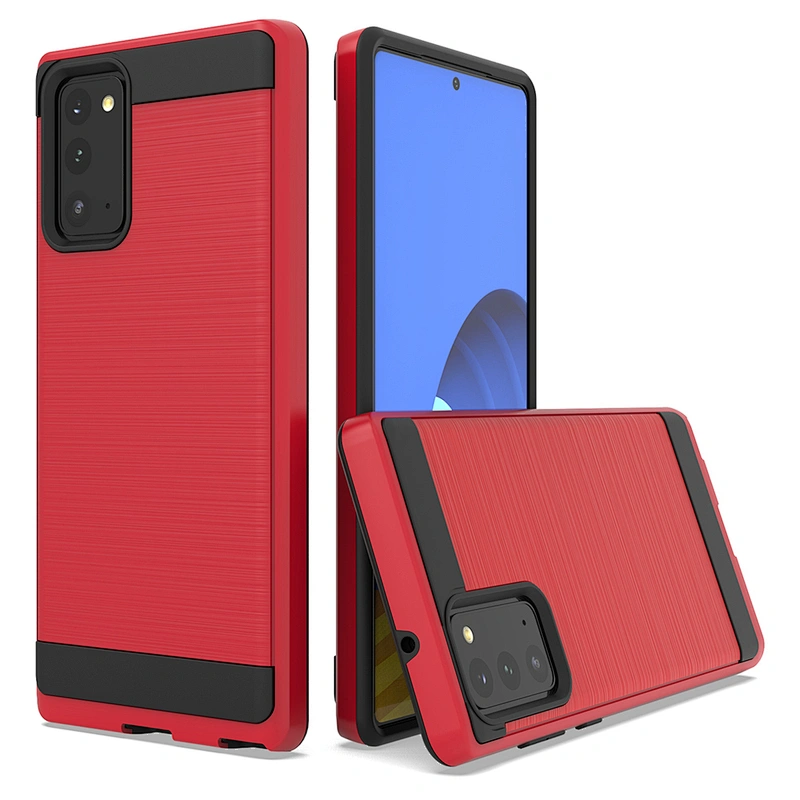 Non-slip Brushed Texture TPU PC Combo Phone Case for Samsung Note10 Plus 20 Ultra