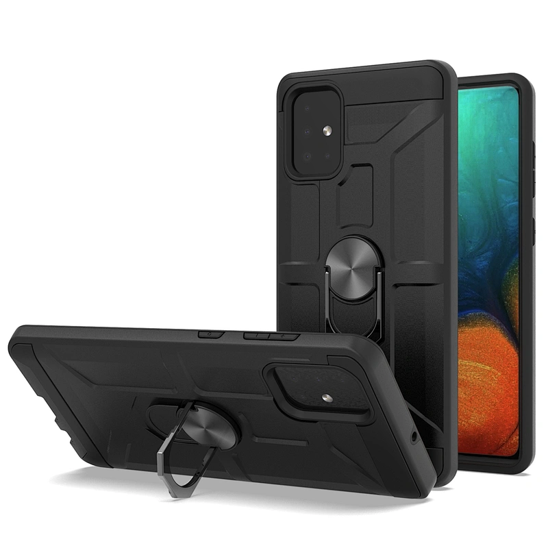 Magnet Car Bracket Metal Ring Holder Mobile Back Covers Case For Samsung A01 A11 A51 A71