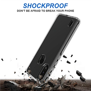 OEM logo 2 in 1 combo clear 3D high transparent phone cover case for Motorola E7 G Power 2021