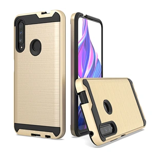 Customized printing brushed metal tpu pc mobile back covers phone case for Huawei P Smart Z