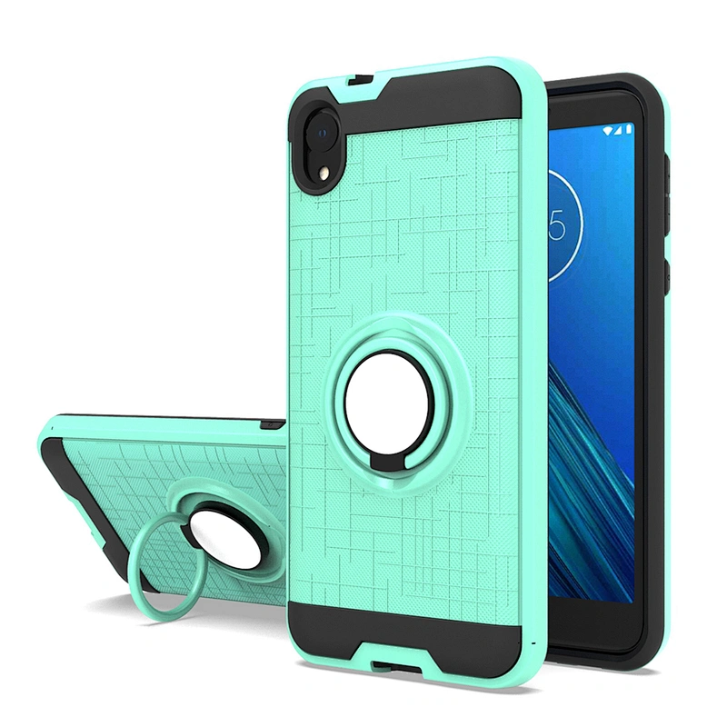 Magnet Car Bracket Kickstand 360 Degree Ring Holder Phone Cover for Motorola Moto E6 Play Plus