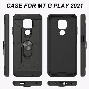 High Protective TPU PC Kickstand Case Combo Mobile Phone Cover For Motorola G Play 2021 Power Stylus