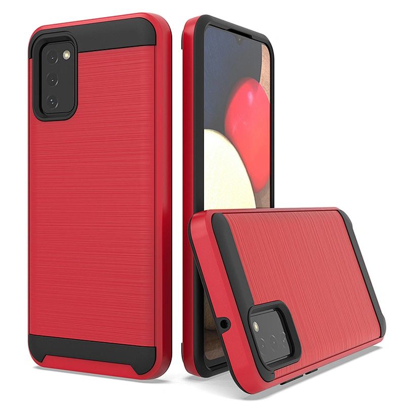 Sitemail fundas para celulares brushed metal phone case back cover for Samsung A02S A12 A32 A52 A72