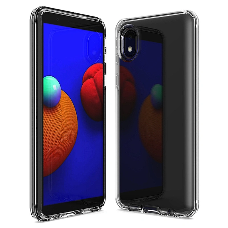 high quality ultra thin clear pc soft tpu  transparent cell phone case for Samsung A02 M02