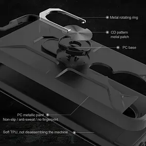 Shockproof phone accessories tpu mobile covers with ring kickstand for Motorola Moto G7 Play