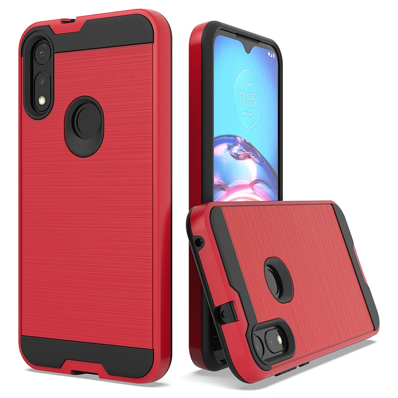 Customised durable tpu pc 2 in 1 mobile phone cover cases for Motorola E7 E 2020