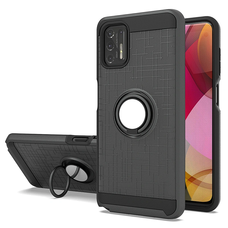 Classic 360 Degree Phone Case Back Cover With Ring Stand For Motorola G Stylus 2021 Power Play E7