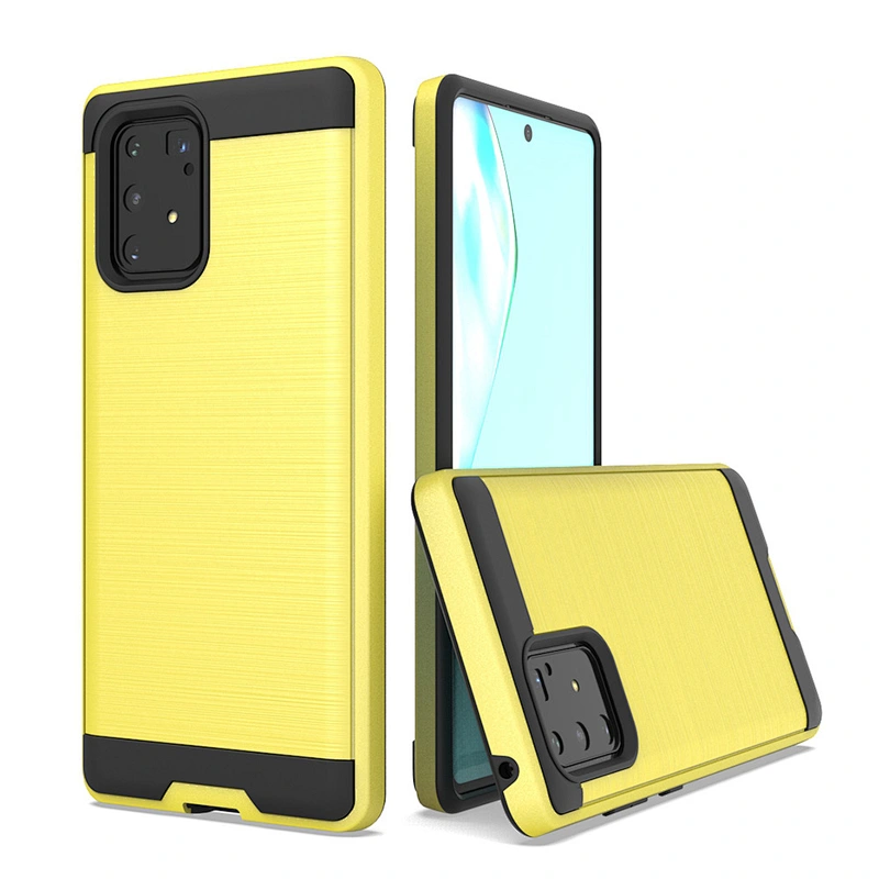 New models wholesale mobile accessories custom brushed metal back case for Samsumg A91 S10 Lite
