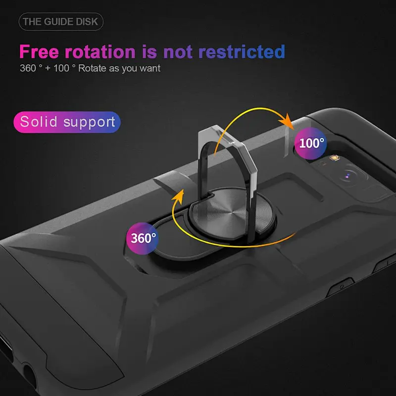 new design phone case with ring holder anti scratch phone cover for Samsung S8