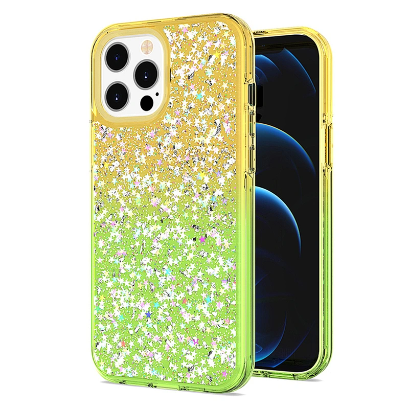 2021 Luxury New Epoxy Bling Glitter cell phone case for IPhone 11 12 pro max mini