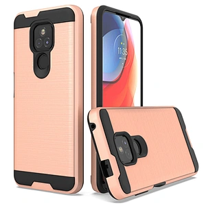 Wholesales Back Covers Brushed Metal TPU PC Phone Case For Motorola G Play 2021 Power Stylus G10 G30