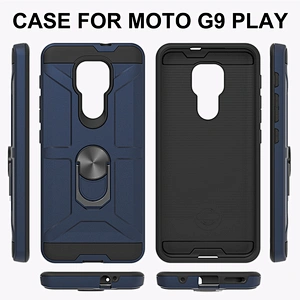 Hot selling mobile phone back covers with ring kickstand for Motorola G7 G9 Play E7 Plus