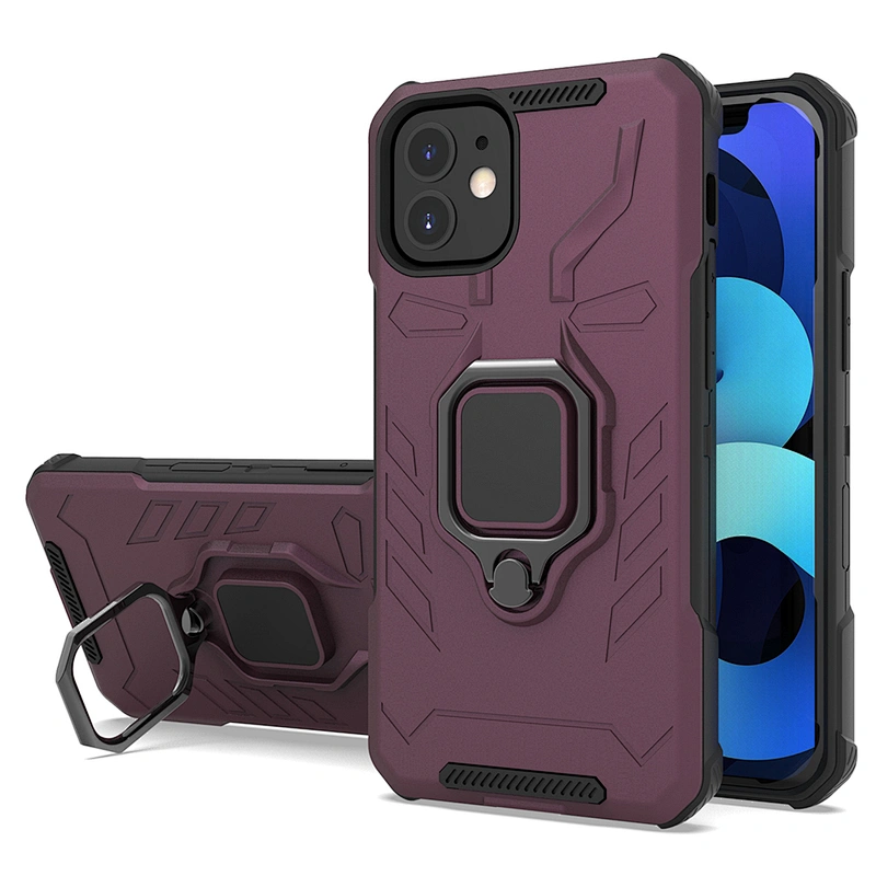 New functional 2 in 1 Combo tpu pc ring holder phone cover For IPhone 11 12 6.1 Mini Pro Max