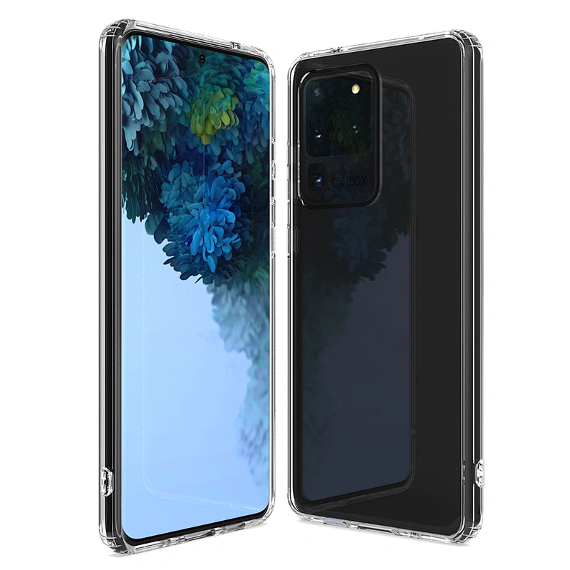 High transparent phone cases back cover for Samsung S20 ultra plus case