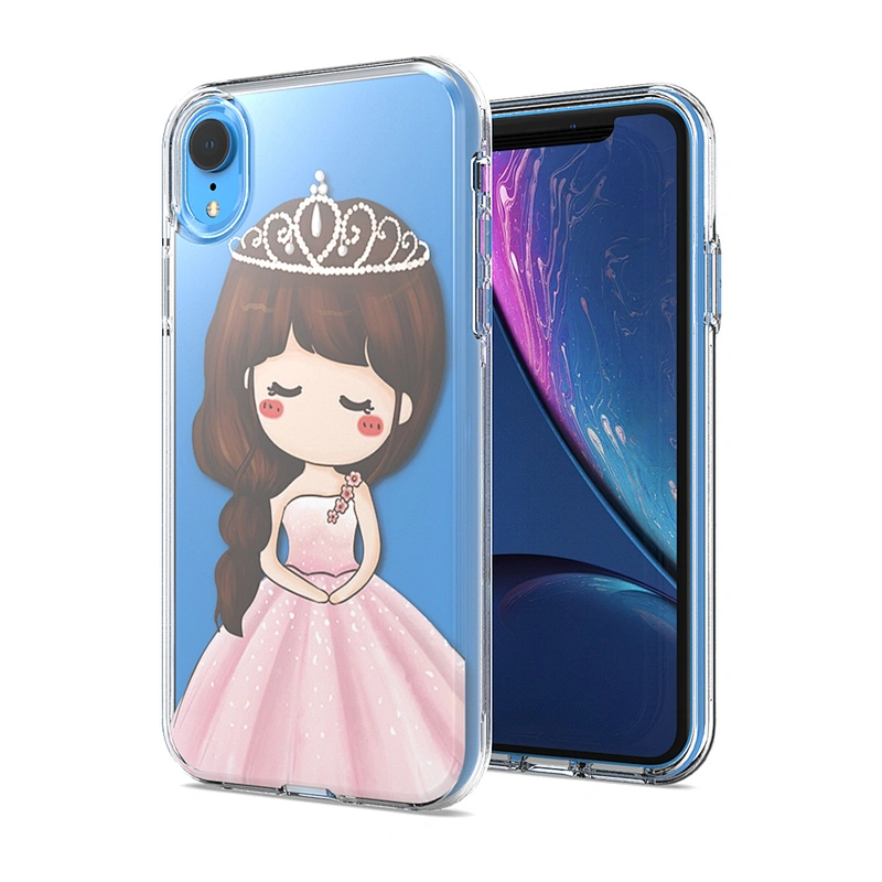 Best quality phone accessories clear tpu customized printing pc mobile case with for Iphone XR
