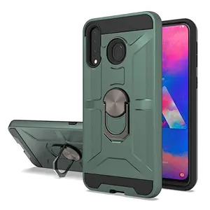 New Design Double Layer Mobile Phone Case Holder Stander Ring Phone Cover For Samsung M30 A40S