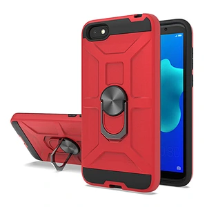 Armour Design Protective Ring Kickstand Cell Phone Back Cover for Huawei Y9 Prime 2019 Y9S P Smart Z