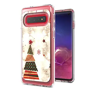 Hot sale! Christmas custom printing cases tpu pc luxury imd mobile phone covers for Samsung S10