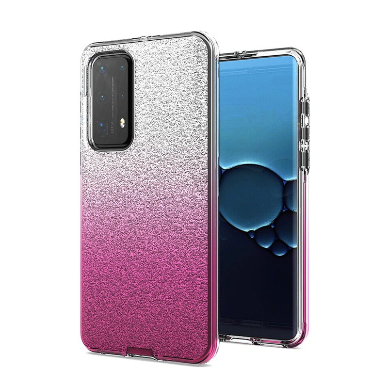 Custom Ultra Clear Crystal Shinning Bling Glitter Phone Case For Huawei Y6S Y7S Y9S Nova 5T P40 Y5P Y6P Y7P
