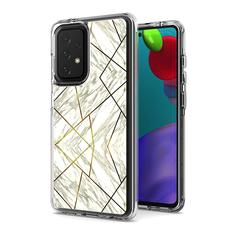 Customized printing cell phone case with imd marble design for Samsung A72 A12 A32 A52