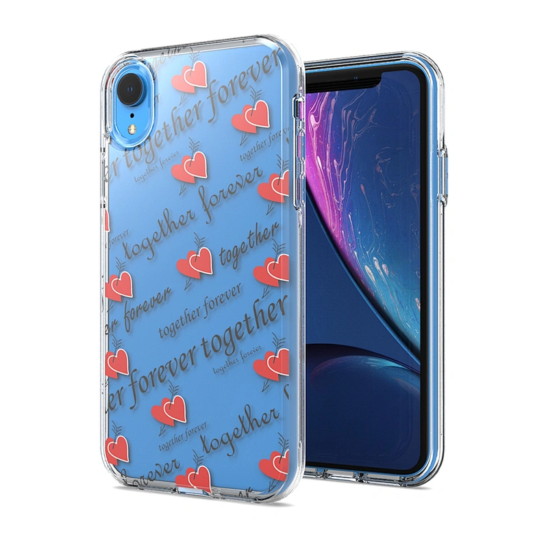 Best quality phone accessories clear tpu customized printing pc mobile case with for Iphone XR