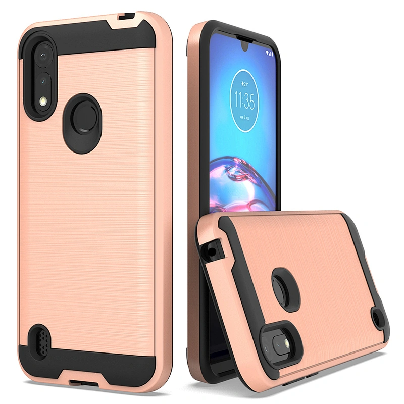 Anti Slip Customized Logo Brushed Metal Cell Phone Cases For Motorola Moto G8 E7 G8 Power lite E6S